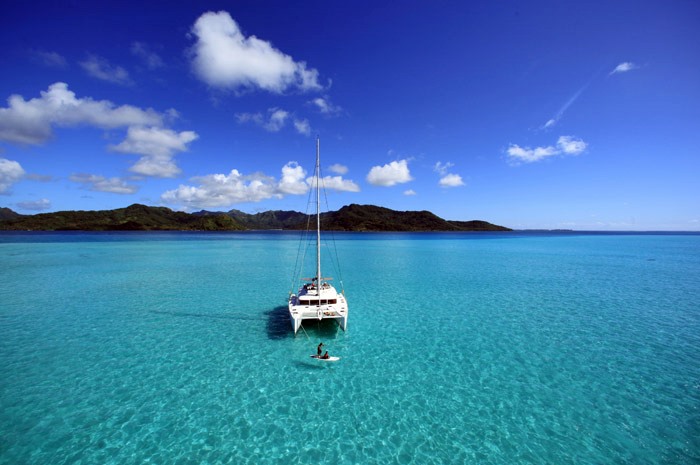 Catamaran Bora Bora Tahaa y Raiatea | LAT.40