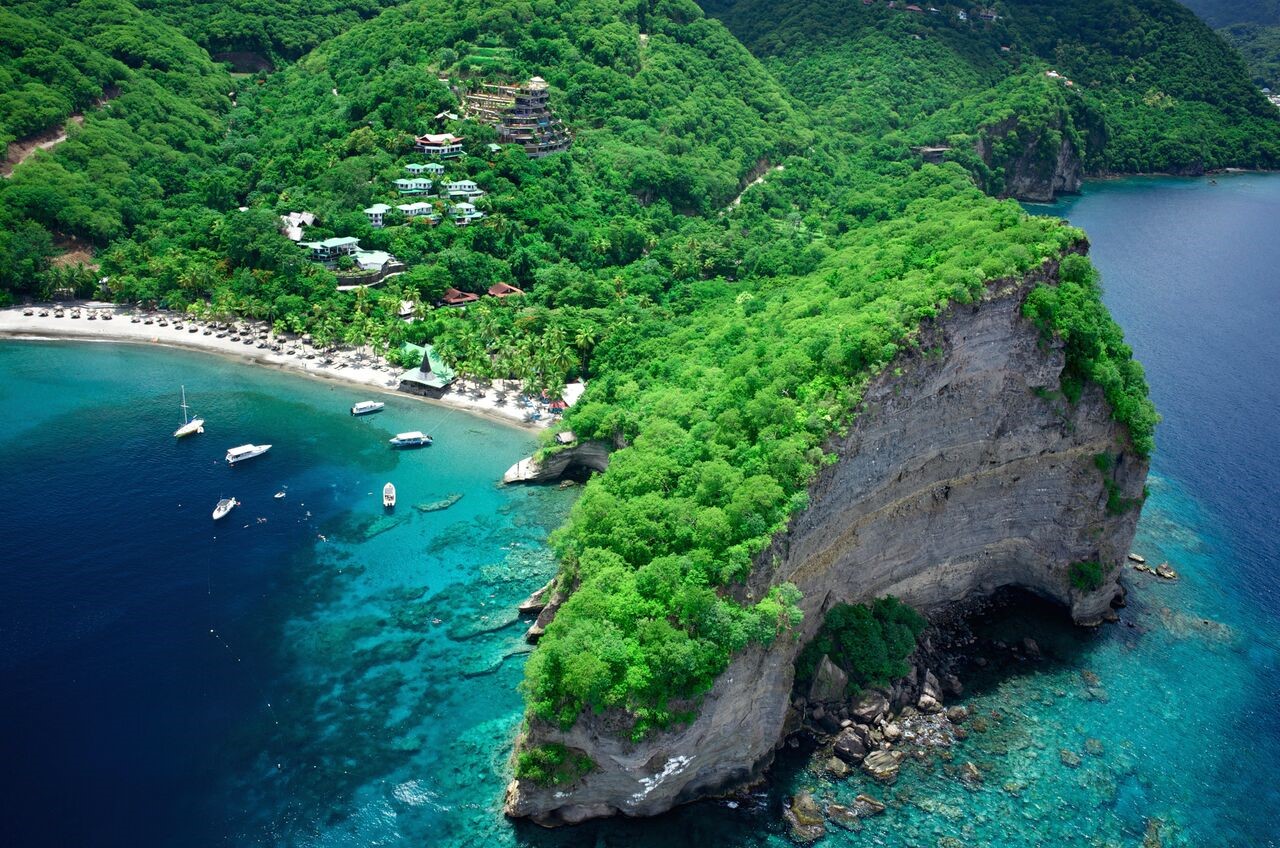 Anse Chastanet en Santa Lucia