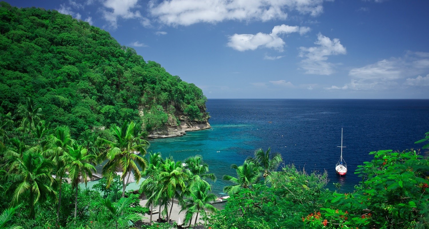 Anse Chastanet en Santa Lucia