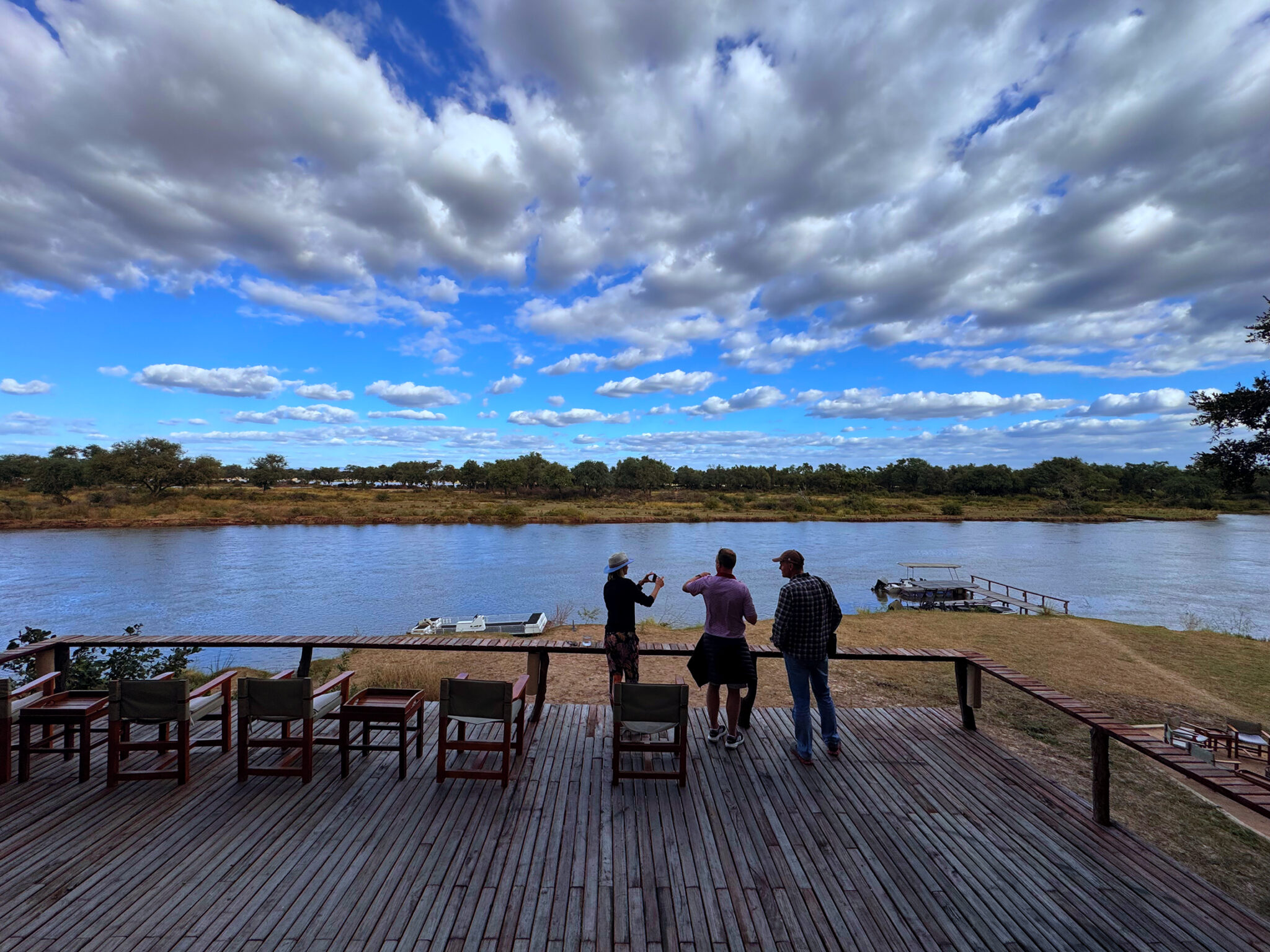 Amanzi zambezi deck with guests