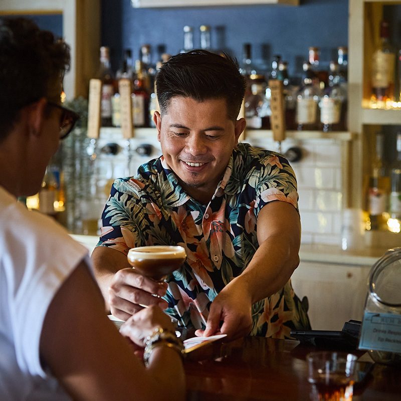 Rum bar cocktails