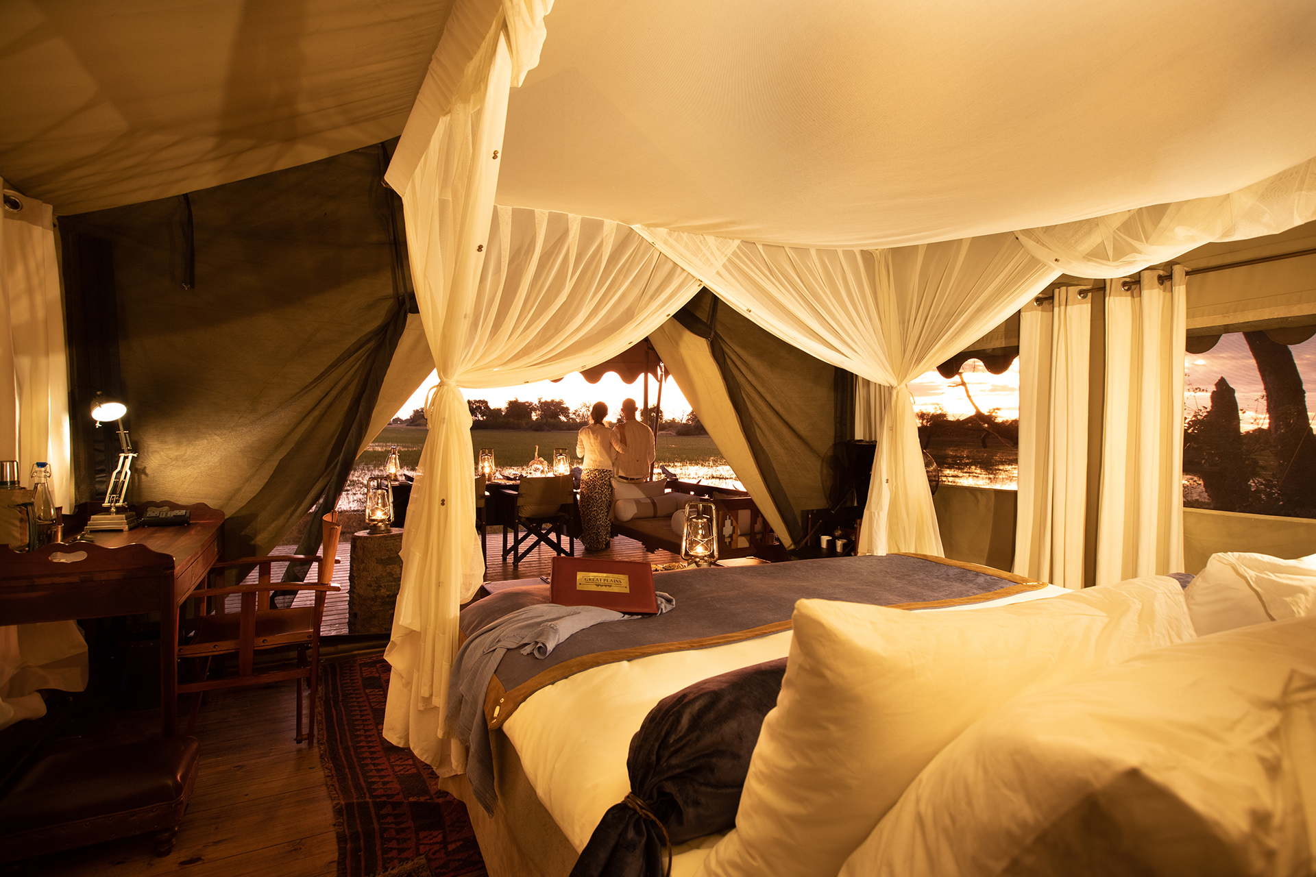 Great plains duba explorers camp guest tent view