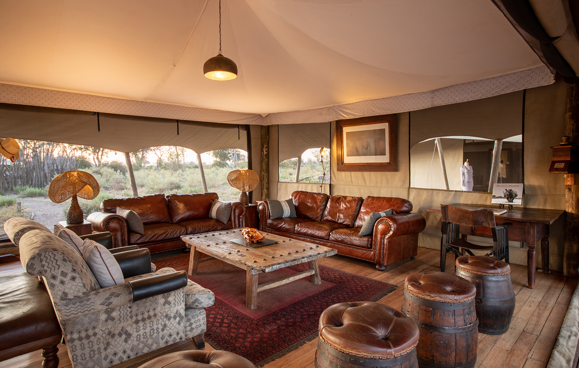 Great plains duba explorers camp main area lounge