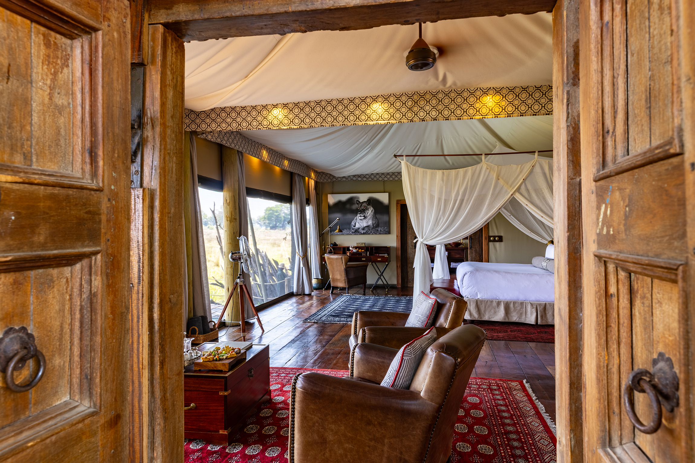 Great plains conservation duba plains suite bedroom through door