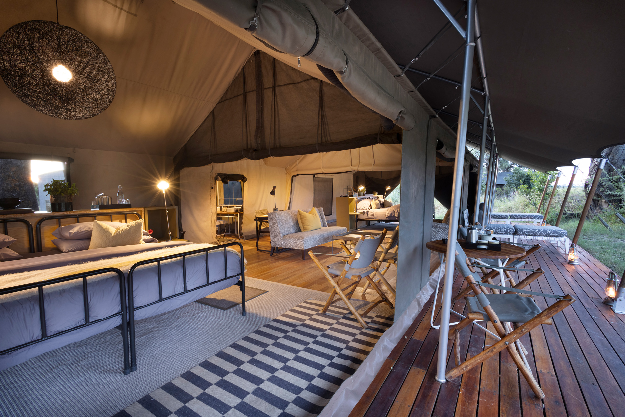 Machaba safaris botswana gomoti camp room family