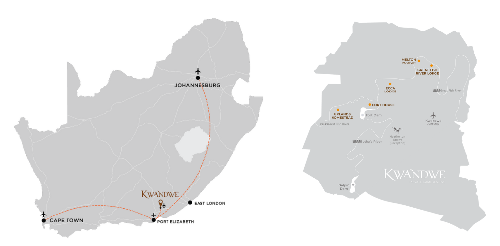 Kwandwe Great Fish River Lodge en su destino