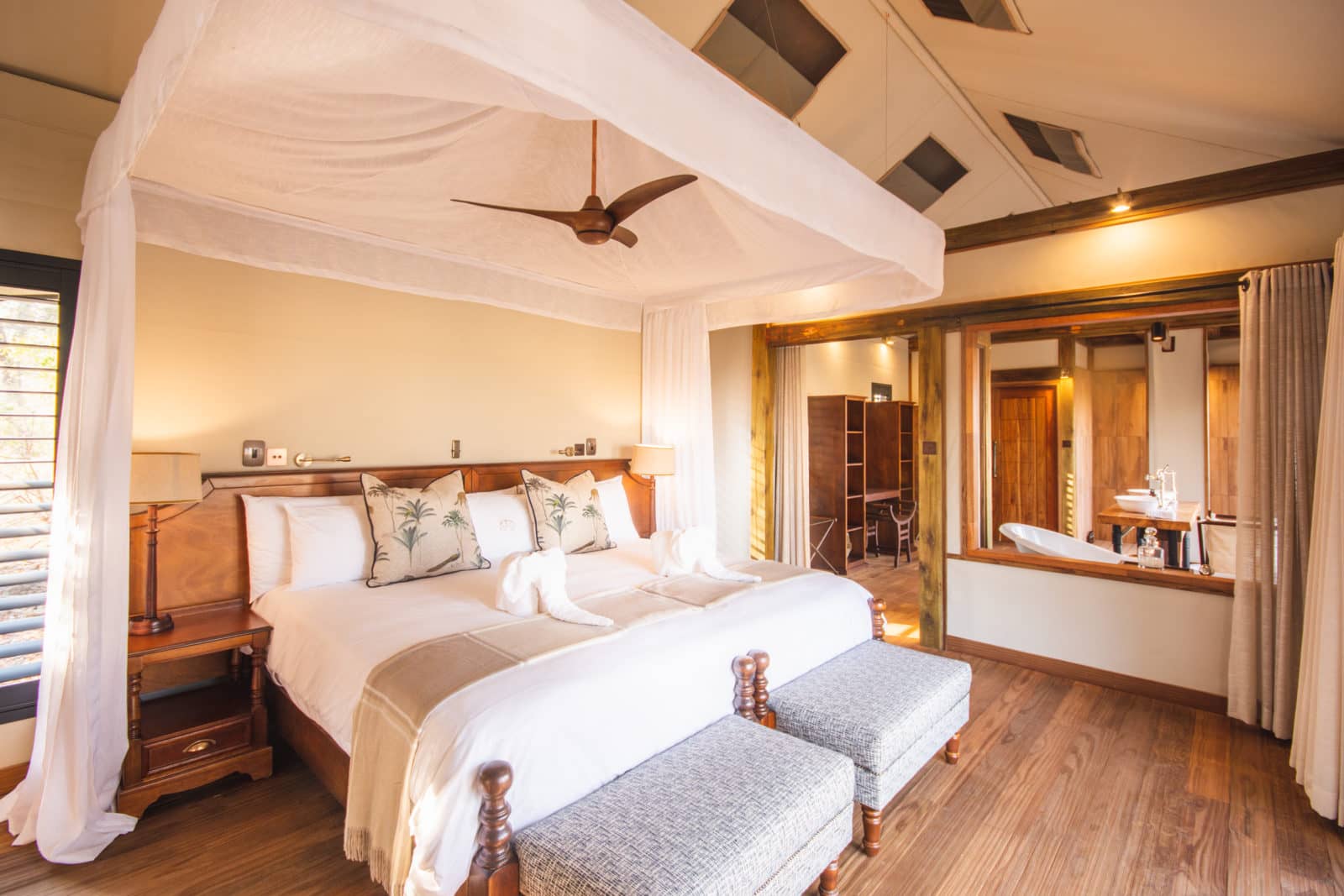 Kwara guest tent interior