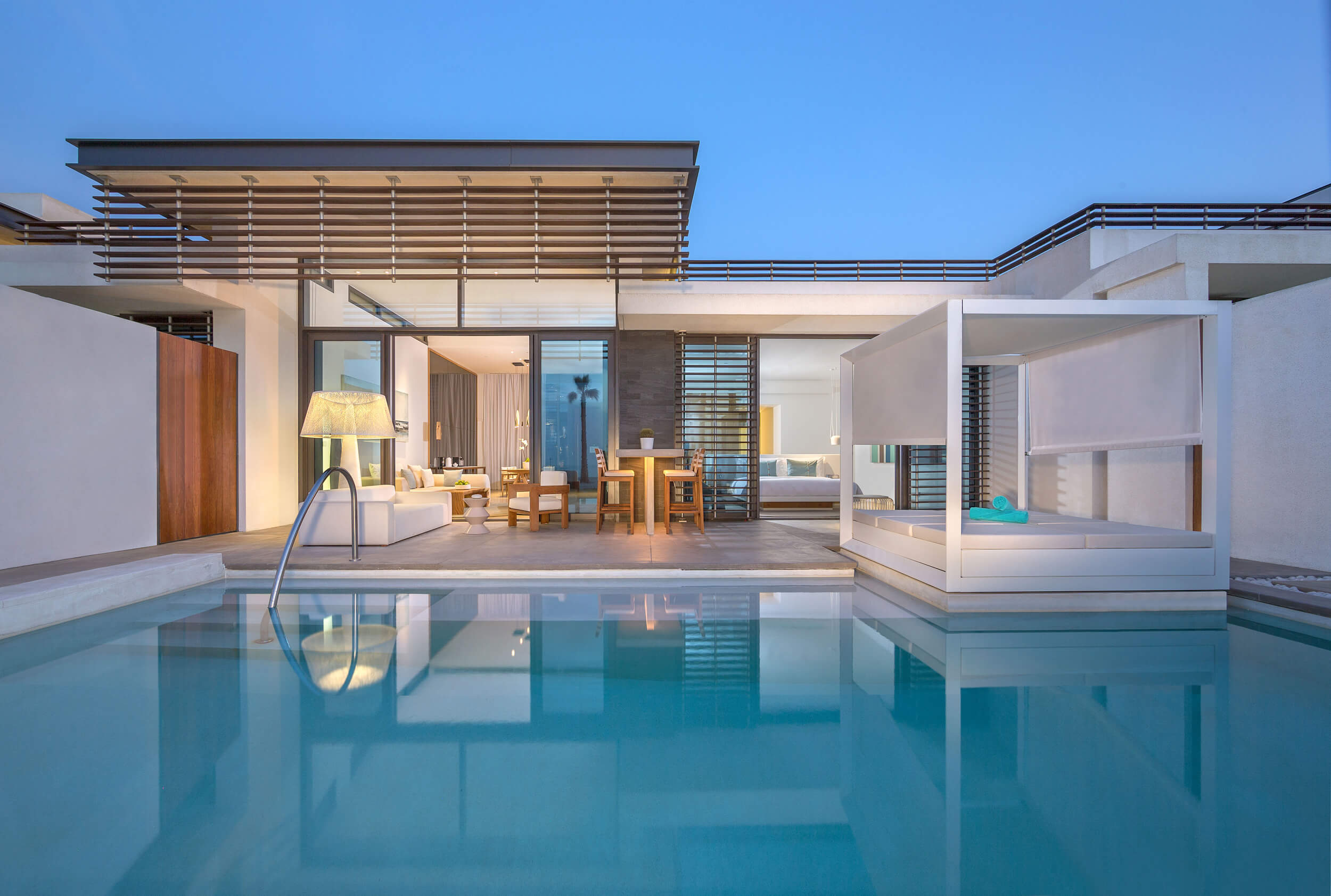 Beach villa twilight