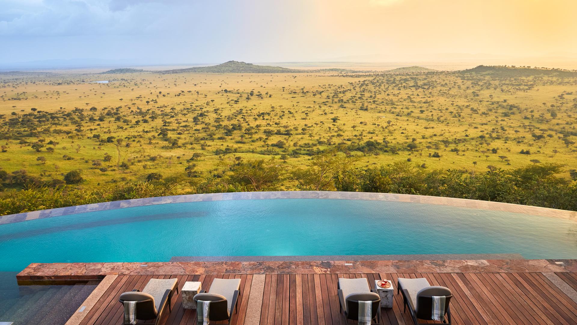 Singita kilima swimming pool view