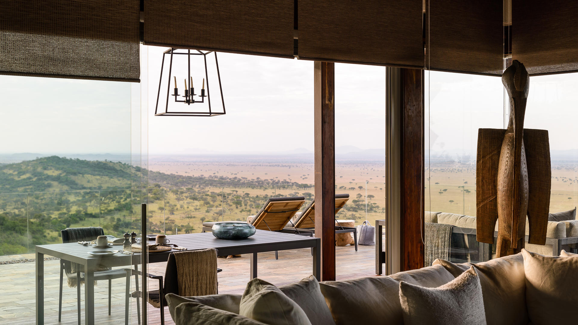 Hillside suite singita sasakwa lodge deck and view
