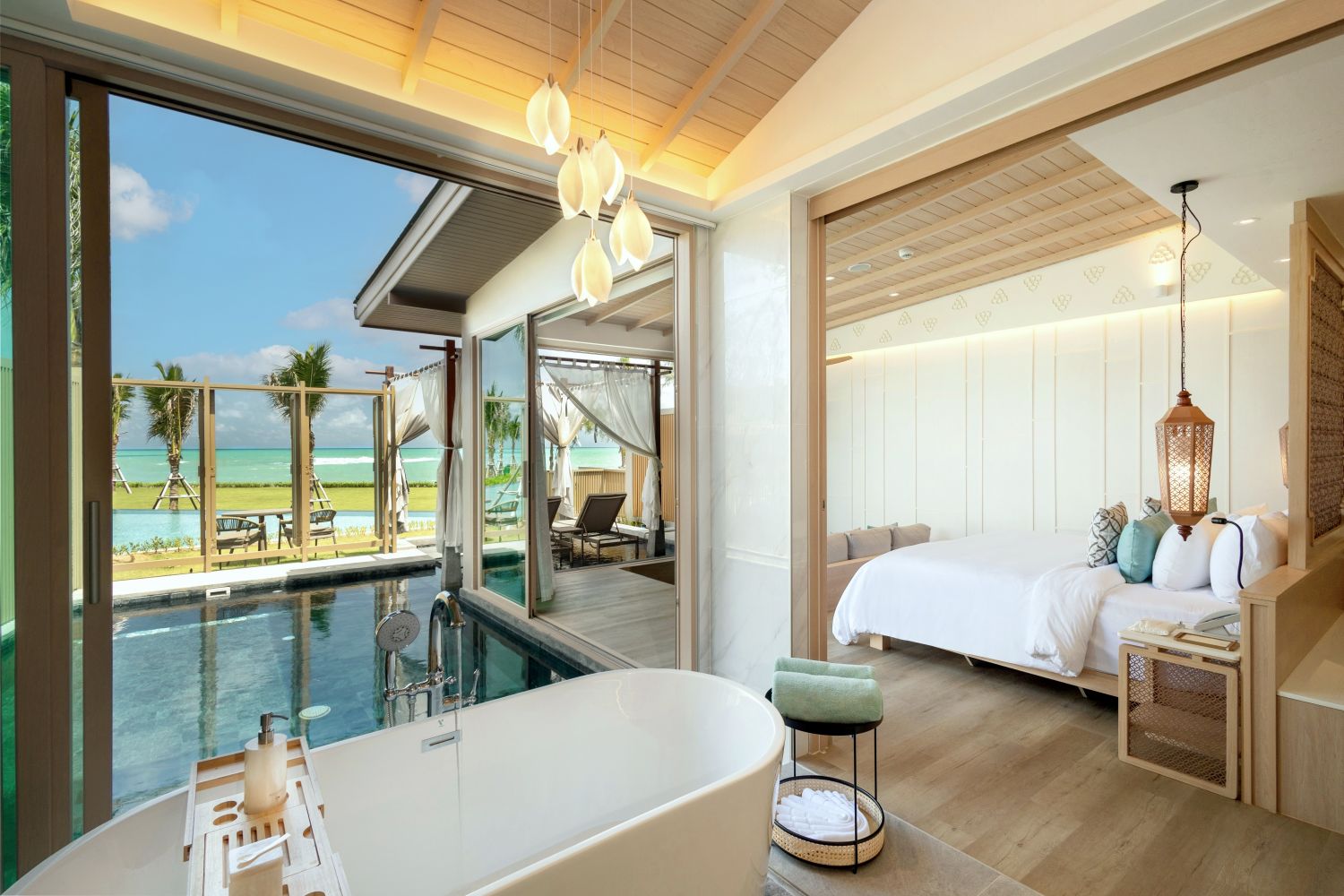 Seafront double pool villa1
