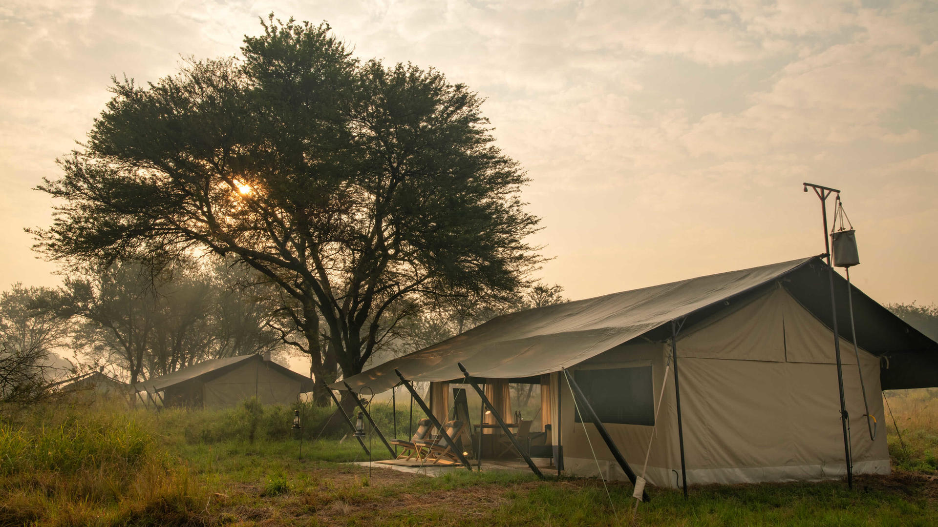 Asilia africa ubuntu migration camp view of the tents from outside