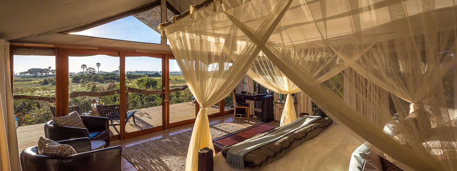 Little tubu okavango delta tent view