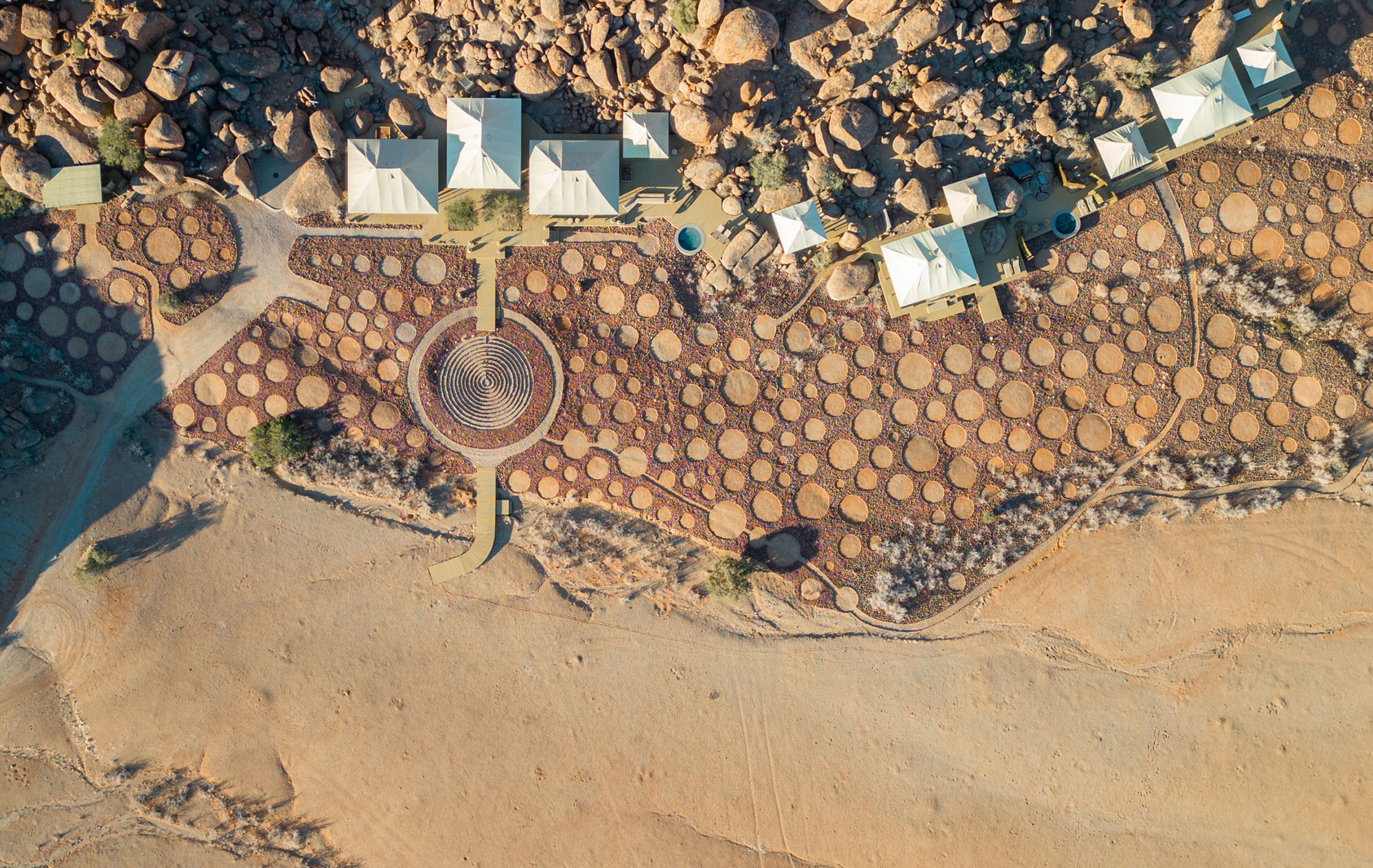 Wolwedans boulders camp aerial s