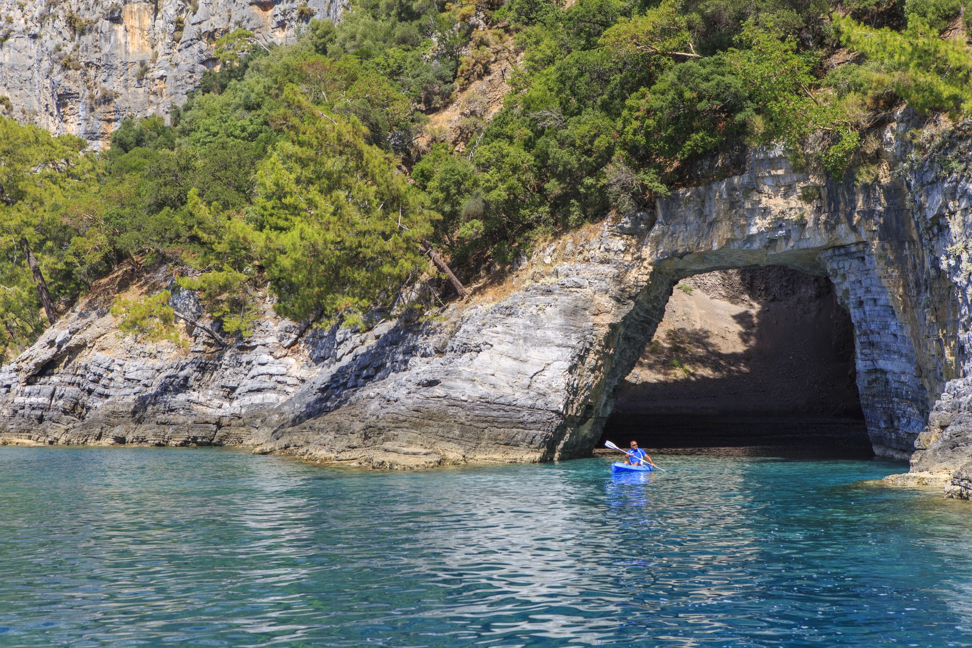 Gokce gemile hidden coastal arch kayak