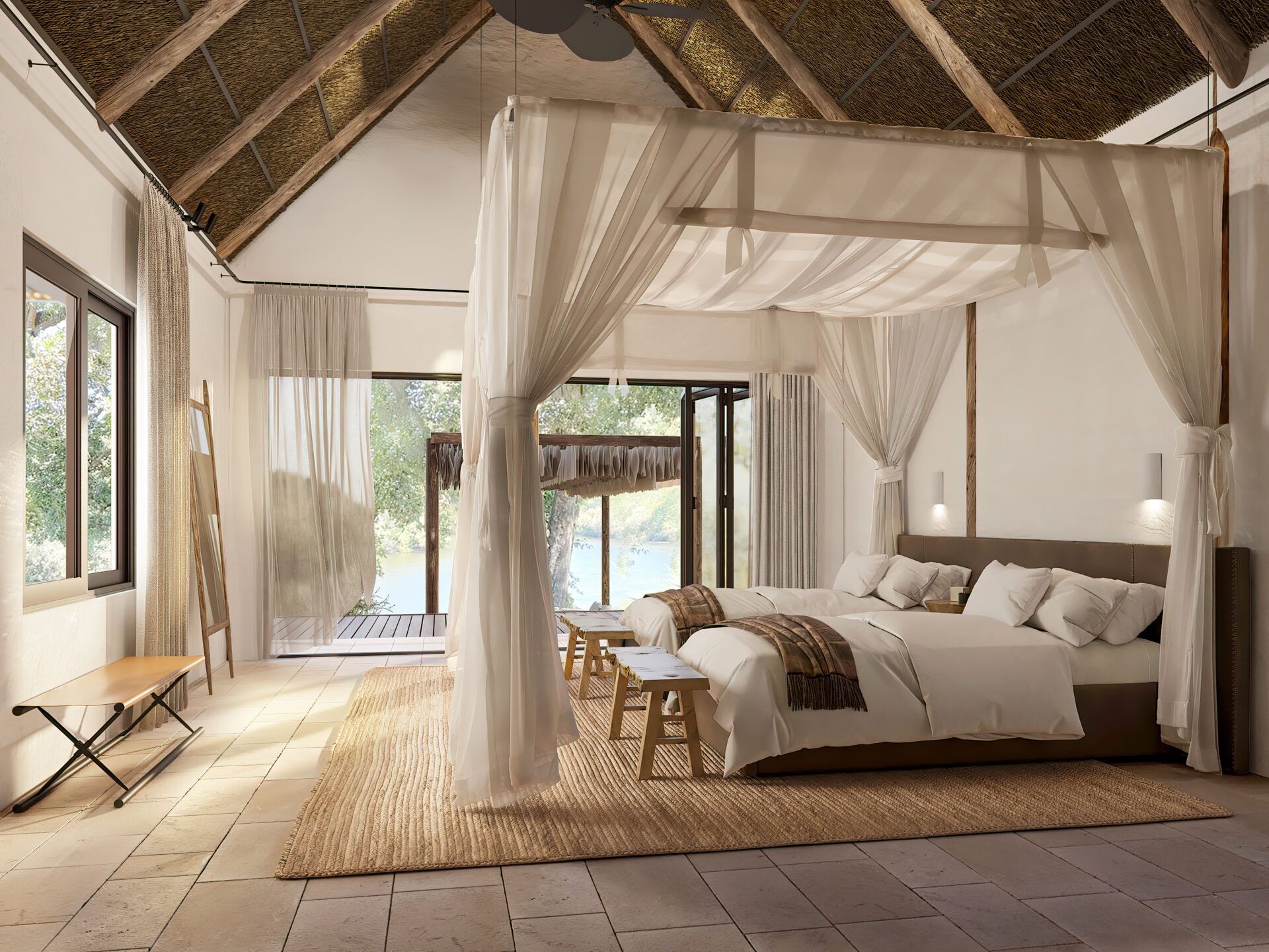 Lolelunga lodge family villa bedroom twin