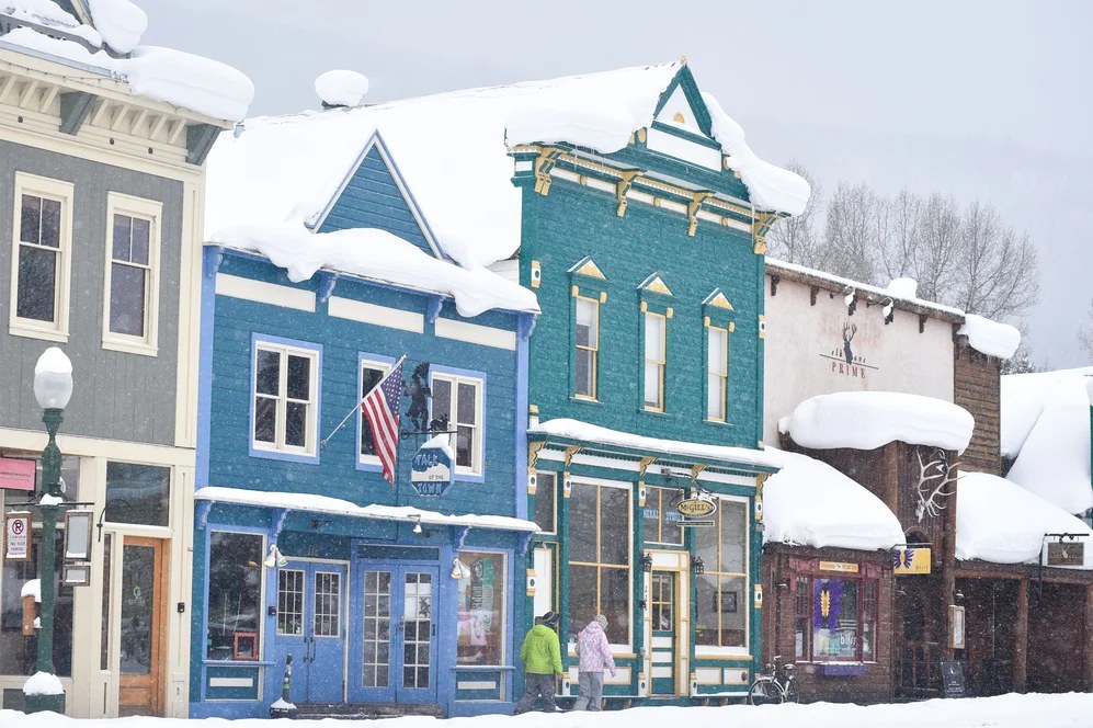 local storefront snowfall crested butte
