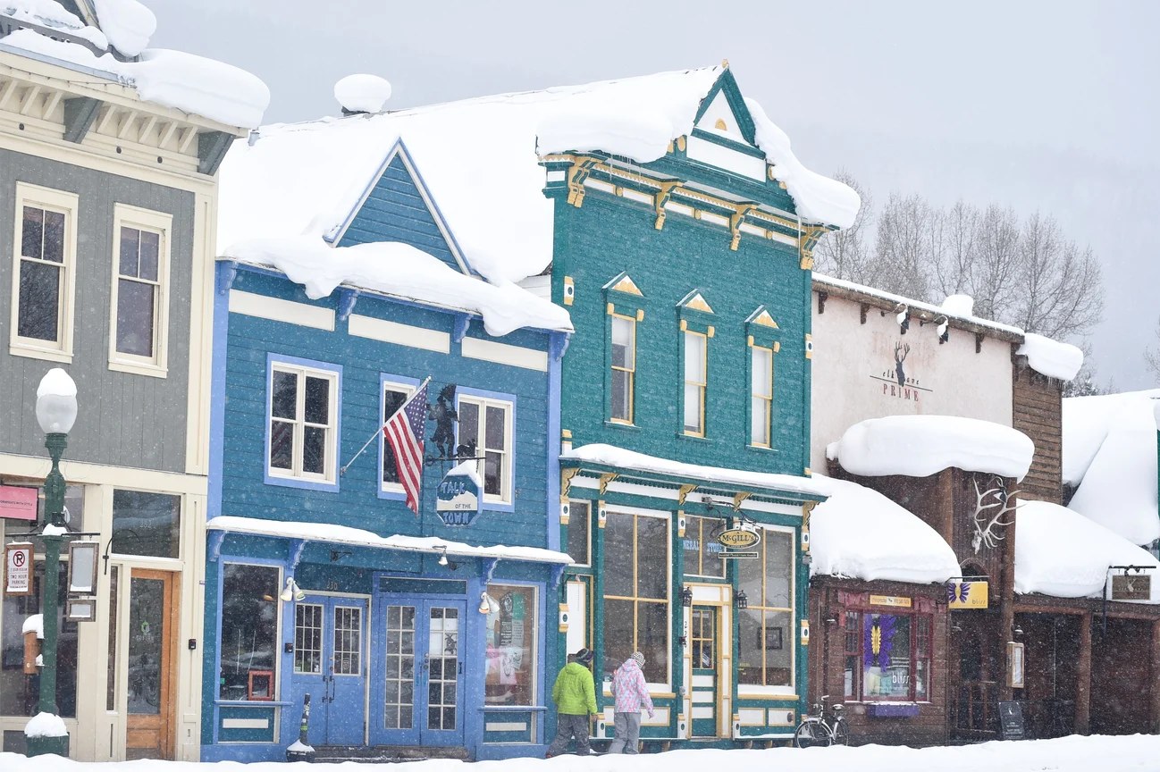 local storefront snowfall crested butte