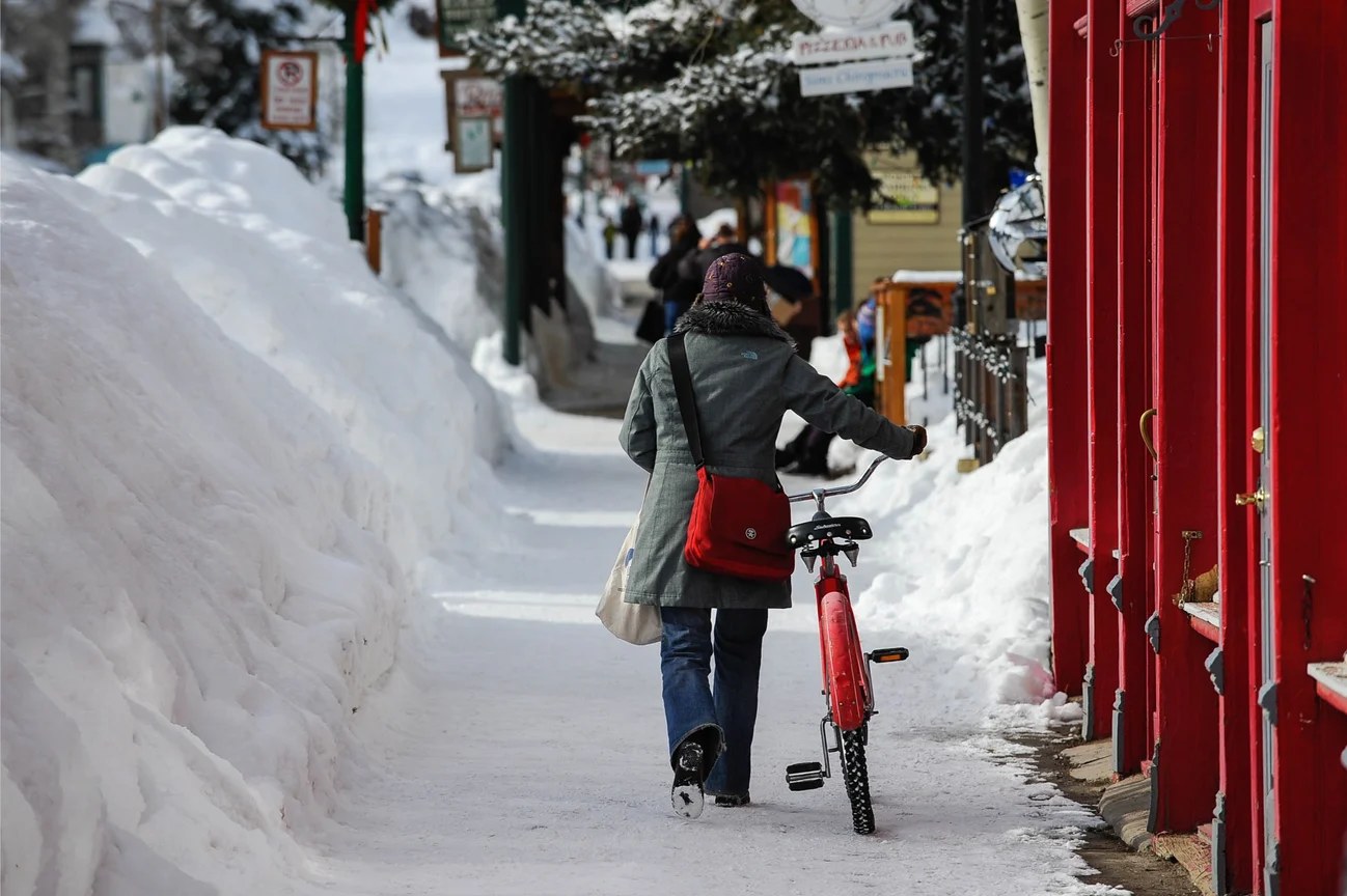 local bike walking snow