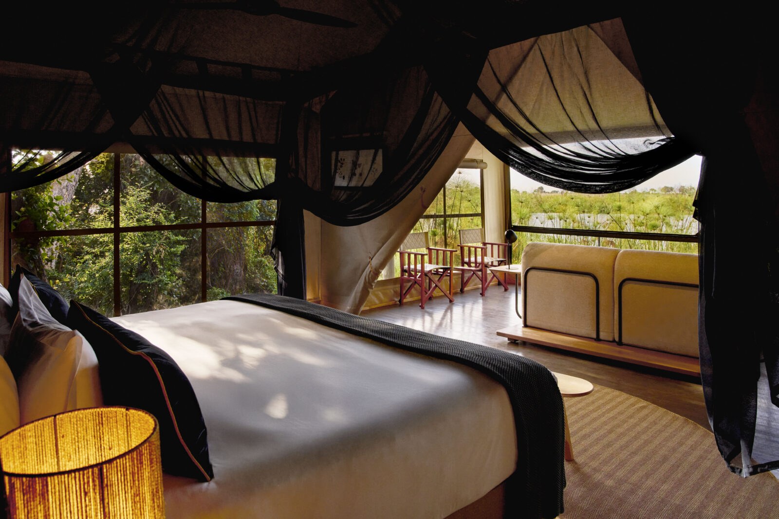 Xugana Island Lodge en Delta Okavango