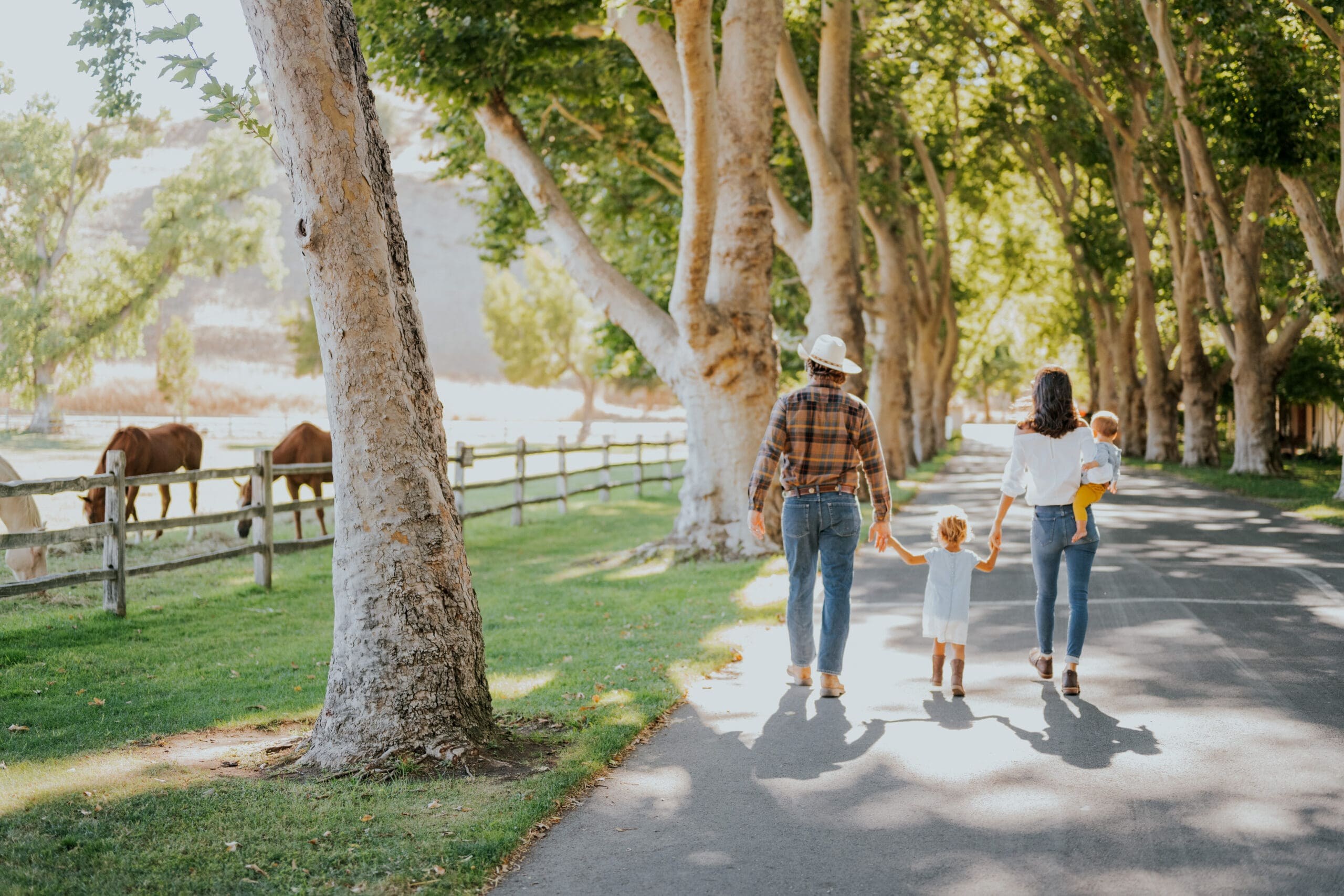 family enjoying alisal ranch